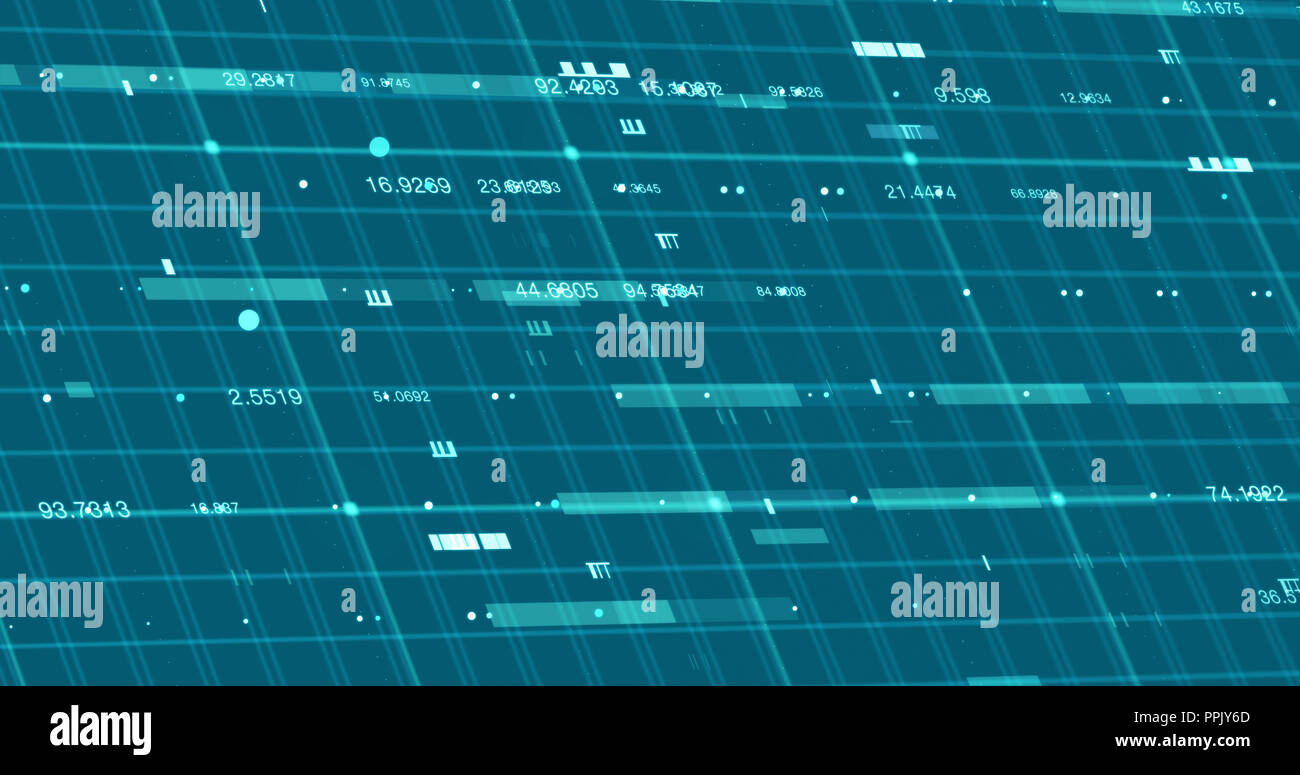 Abstract digital network data background, 3D rendering Stock Photo