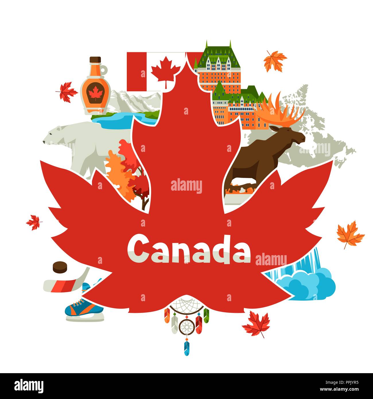 Canada background design. Stock Vector