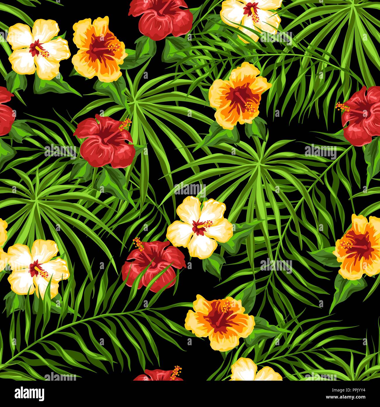Tropical seamless pattern. Stock Vector