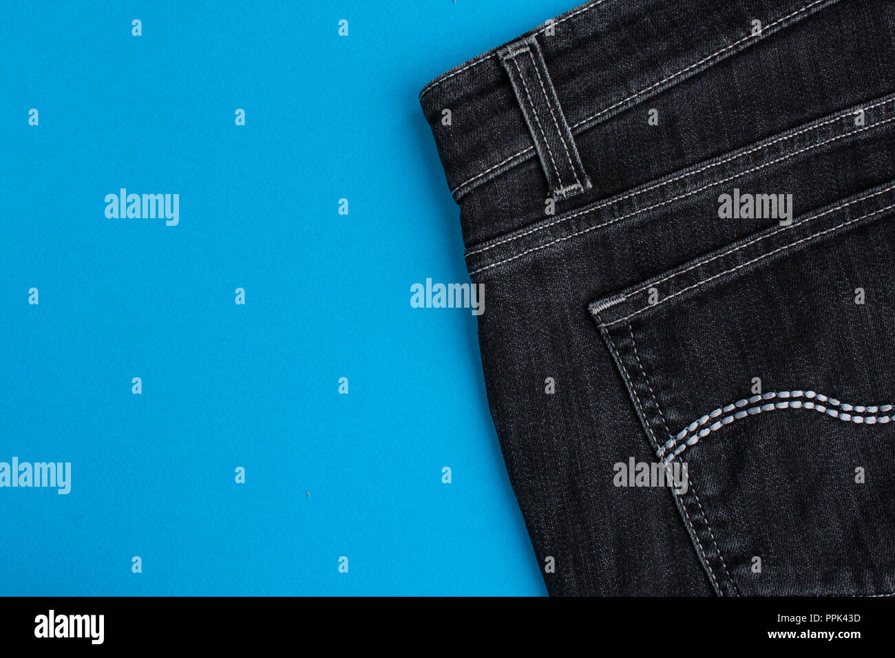 Black jeans texture background hi-res stock photography and images - Alamy
