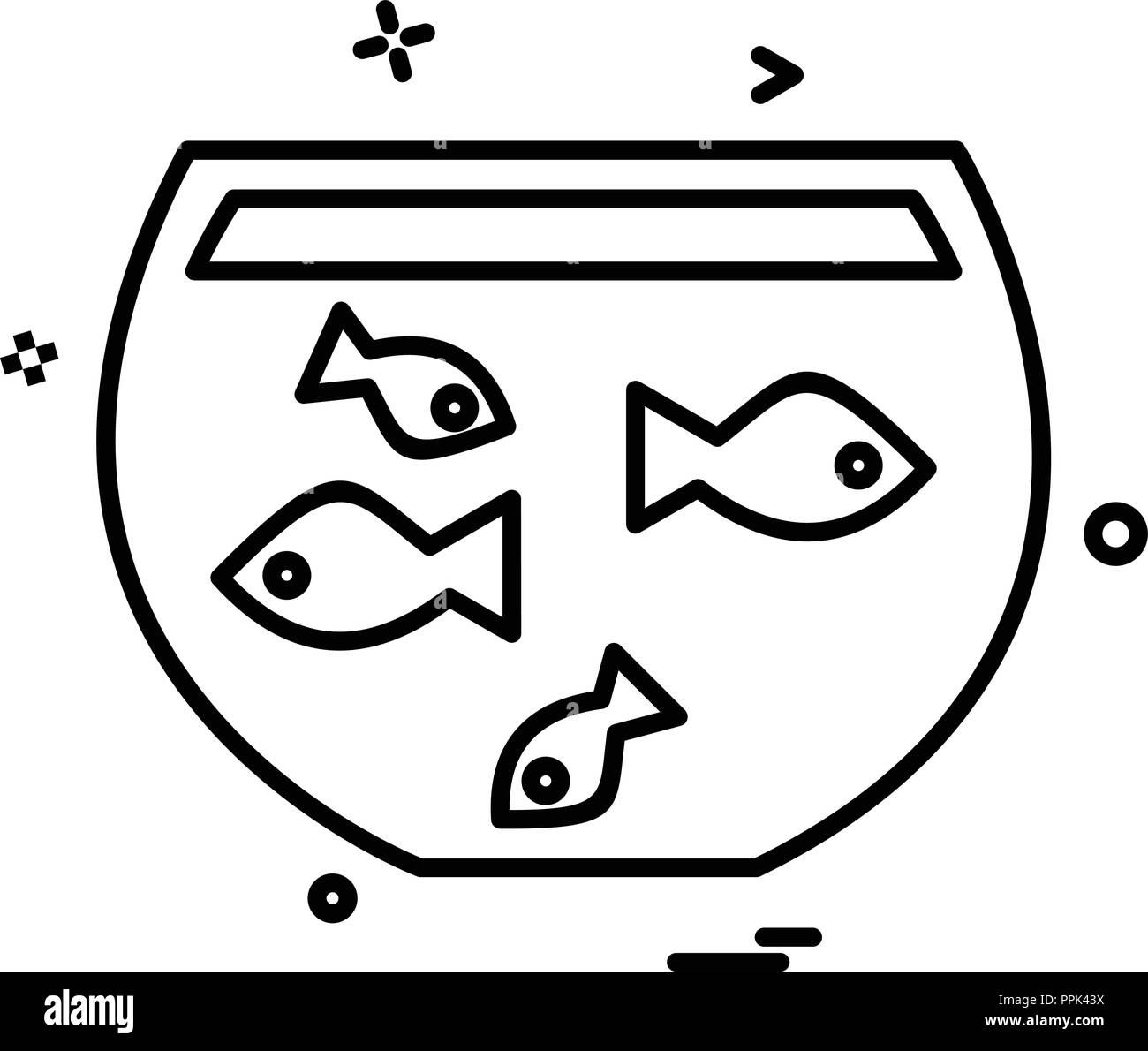 Fish bowl icon design vector Stock Vector Image & Art Alamy