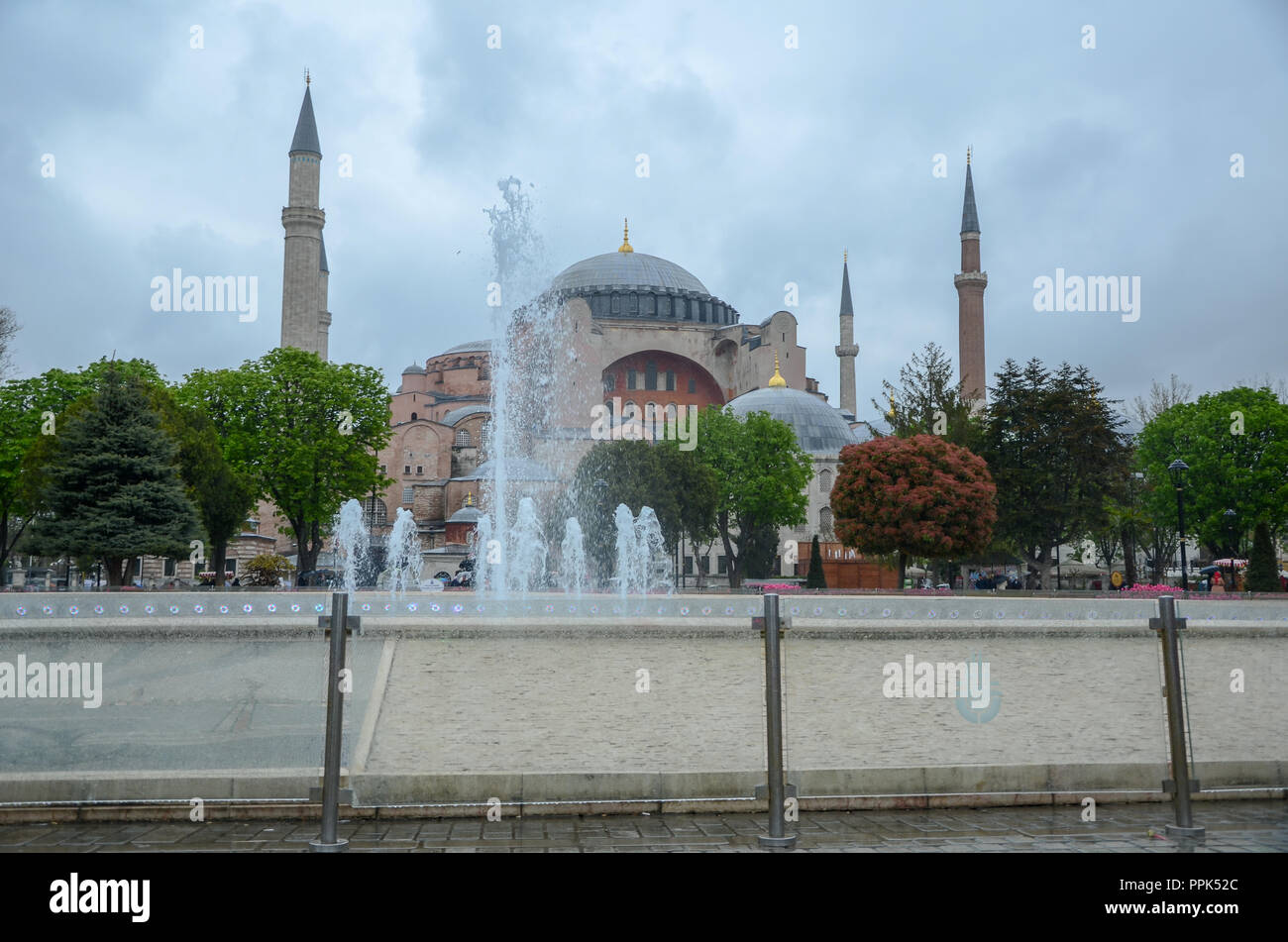 Hagia Sophia Museum. Sultanahmet square in Istanbul. Turkey Stock Photo ...