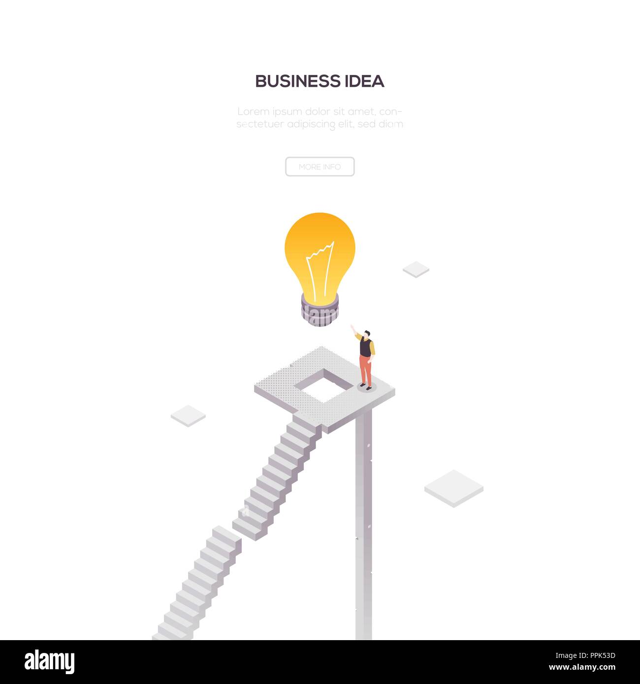 Business idea - modern isometric vector web banner Stock Vector Image ...
