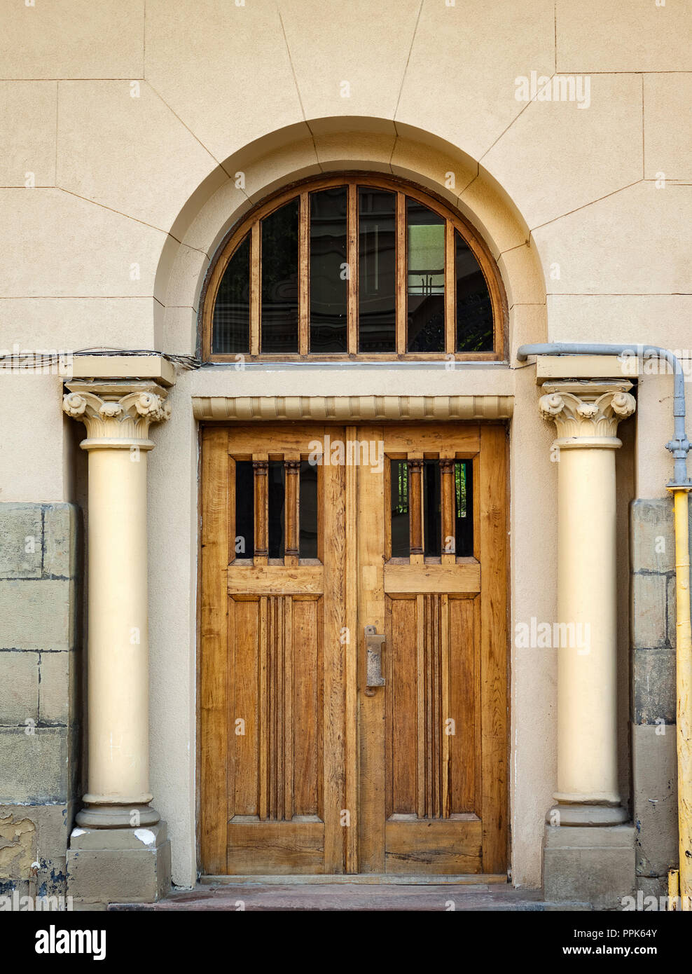 The door of the old house. Example of world architectural heritage ...