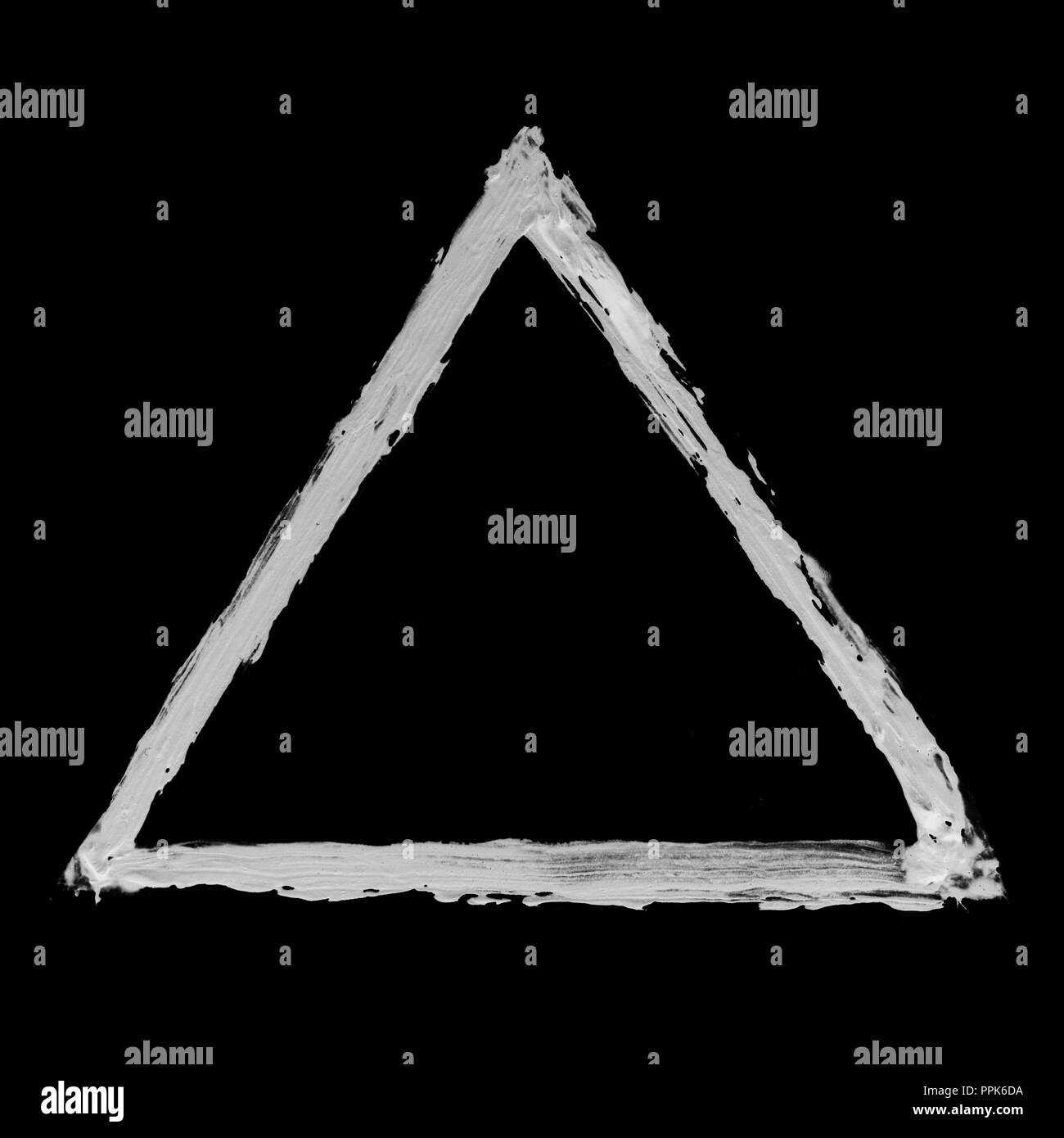White triangle drawn by gouache Stock Photo - Alamy