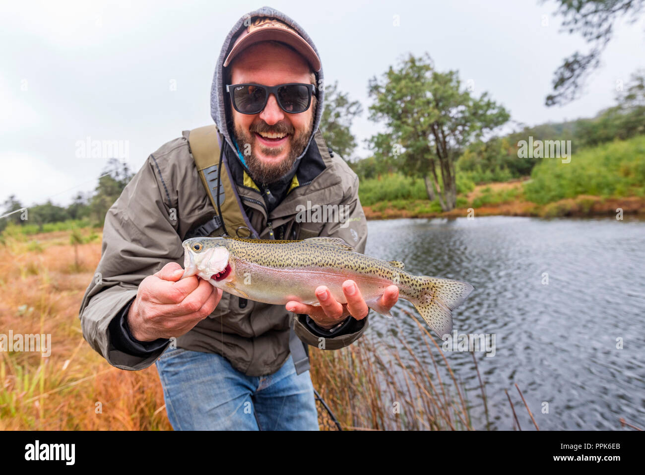 Fly fishing in Zimbabwe's Eastern Highlands Stock Photo Alamy