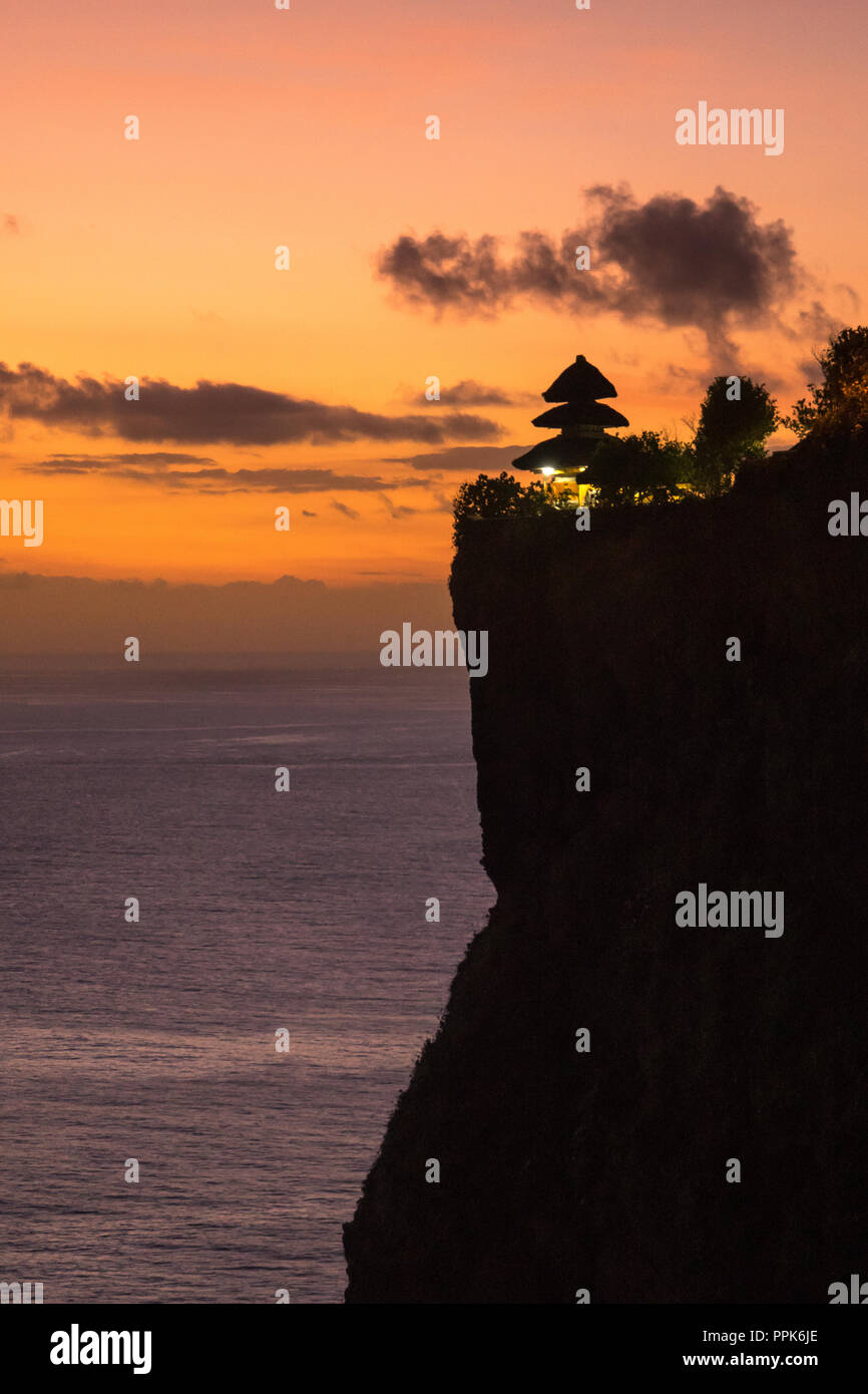 Sunset at Uluwatu Temple Bali Indonesia Stock Photo Alamy