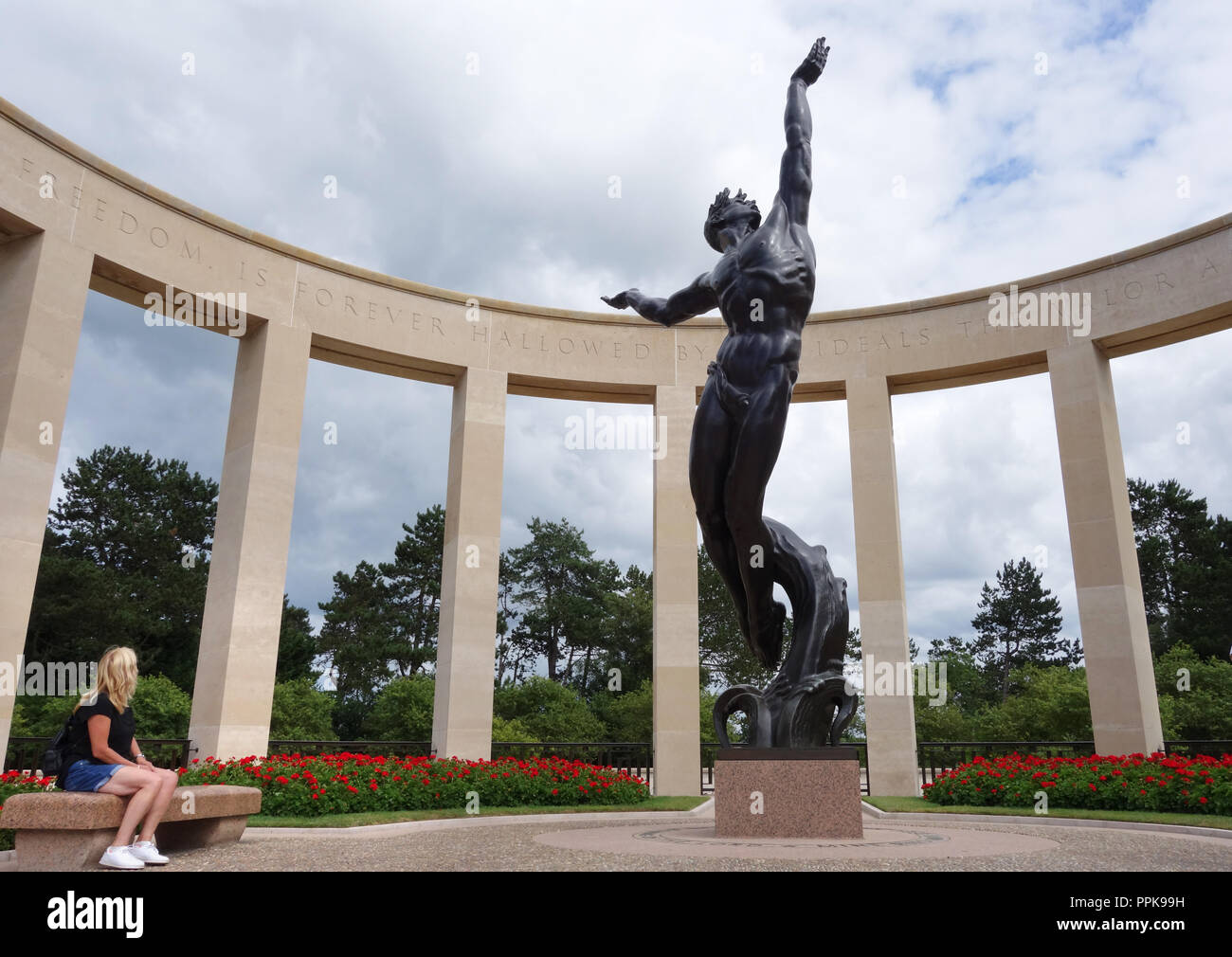 Normandy american cemetery statue hires stock photography and images