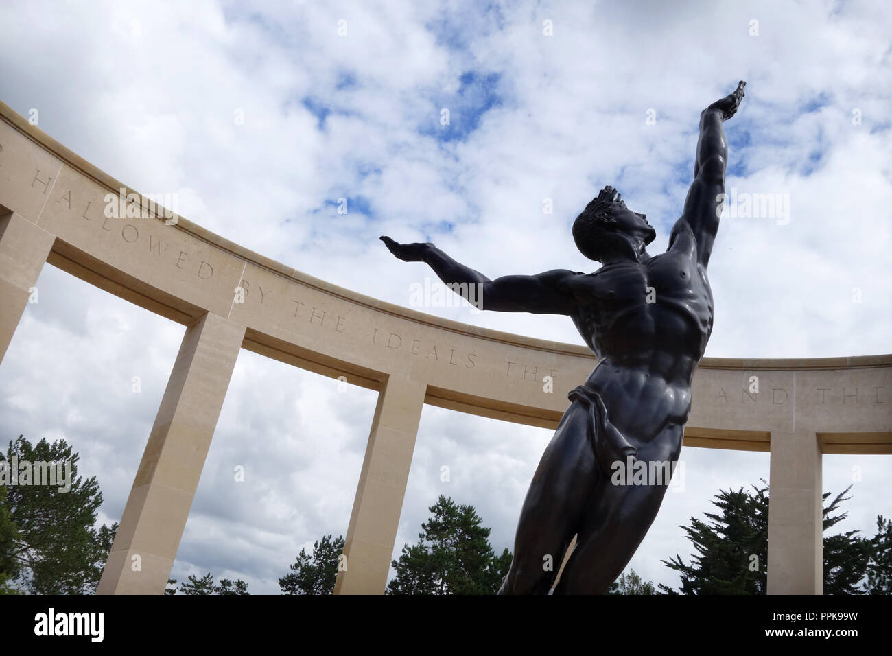 Normandy american cemetery statue hires stock photography and images