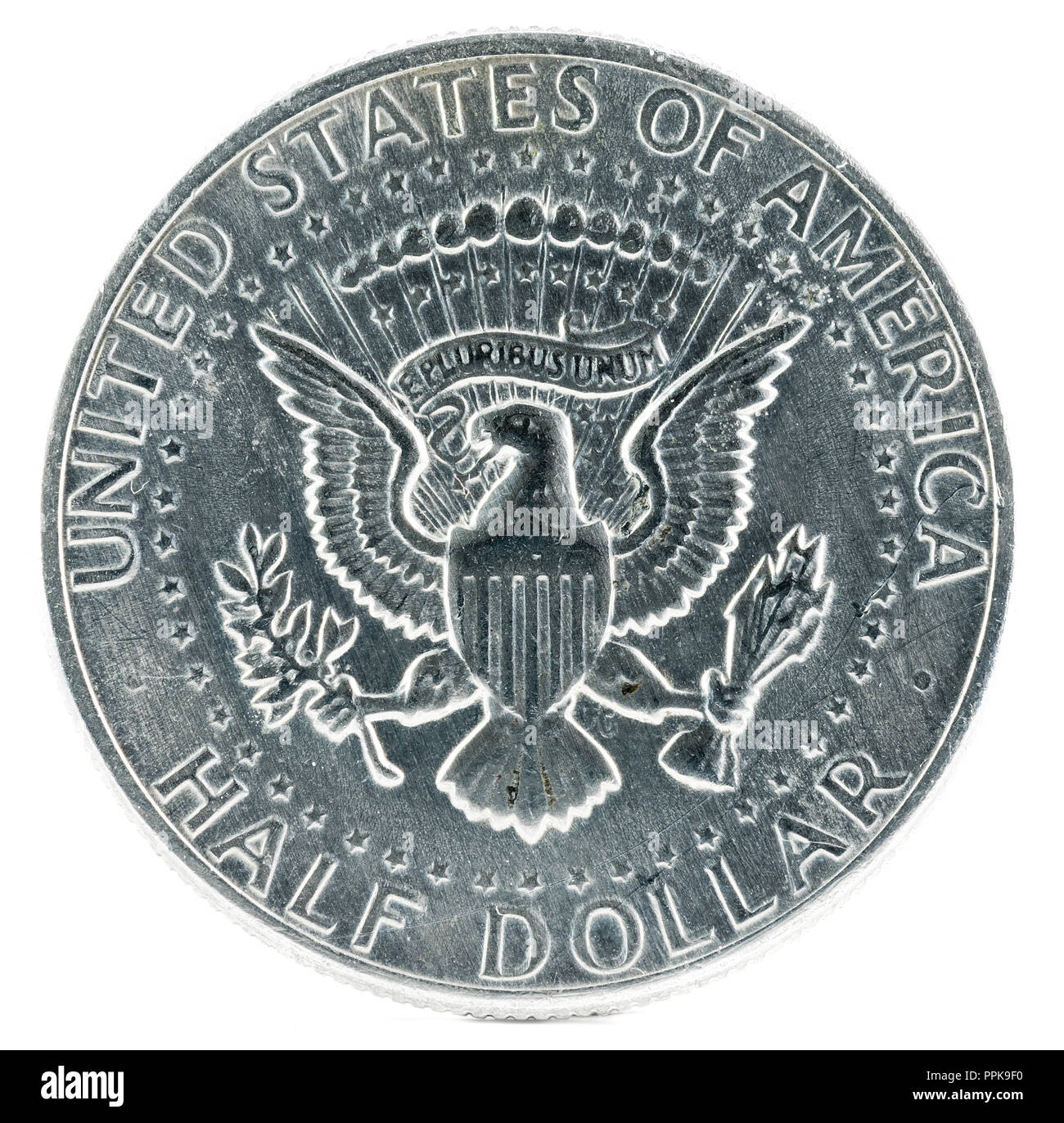 United States Coin. Half Dollar 1971 D. Kennedy. Reverse Stock Photo