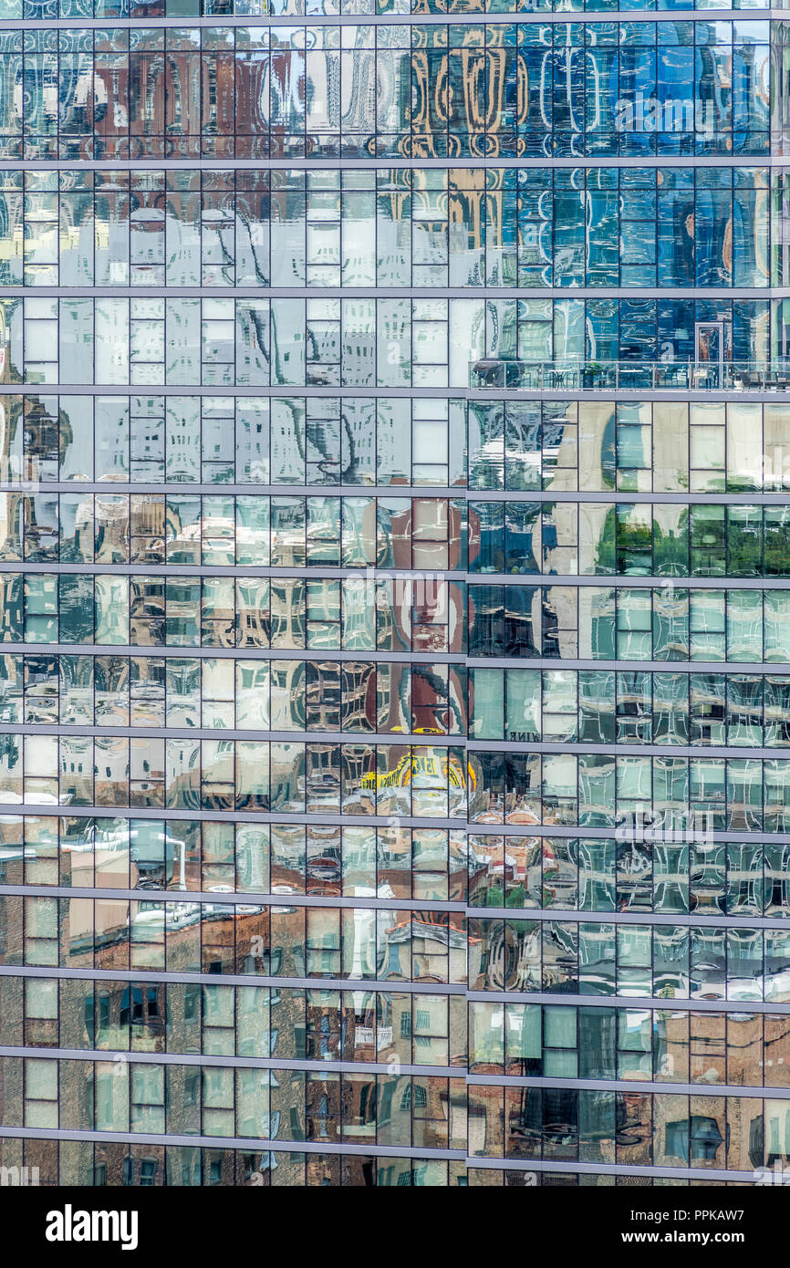 Detail of window reflections on multi unit condominium building Stock ...