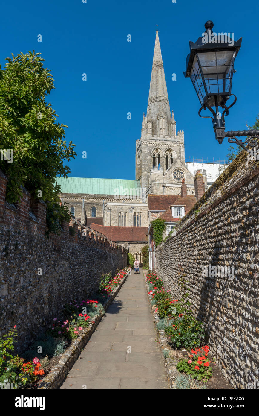 st Richard's walk at Chichester cathedral, west sussex Stock Photo Alamy