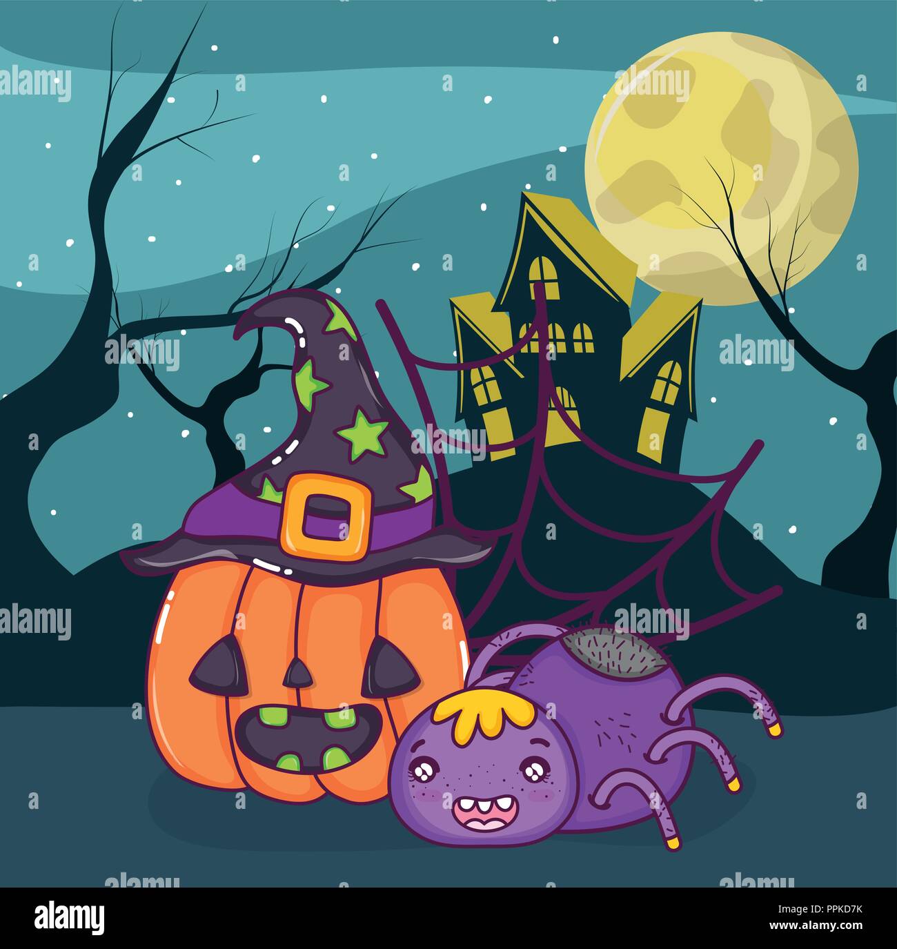 Halloween scary cartoon Stock Vector Image & Art - Alamy