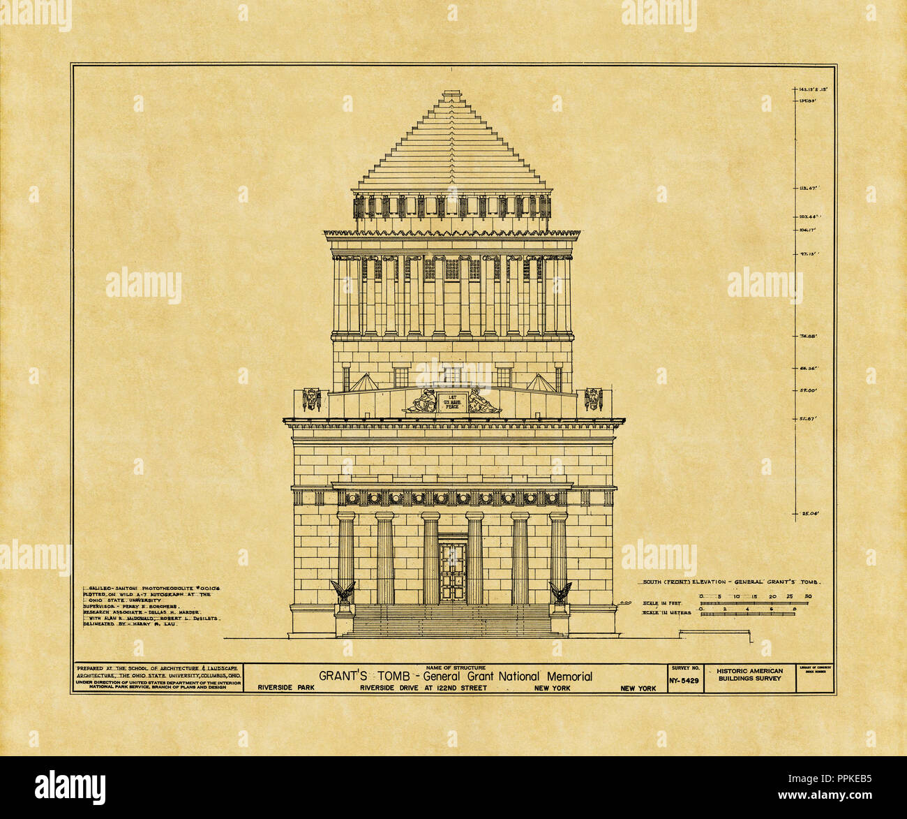 Grants tomb blueprint hi-res stock photography and images - Alamy