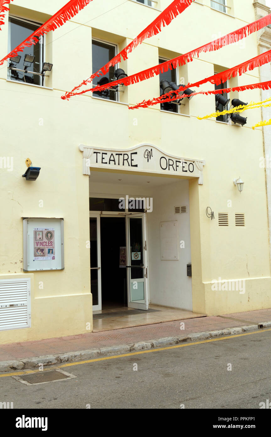 Teatre Orfeo, Mahon/Mao, Menorca, Balearic Islands, Spain. Stock Photo