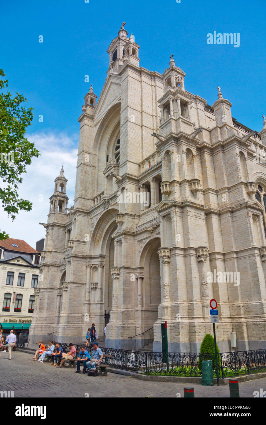 Eglise Sainte-Catherine, Place Sainte-Catherine, Brussels, Belgium Stock Photo