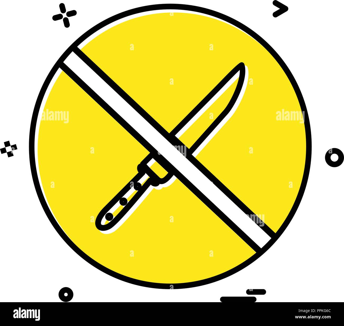 Knife not allowed icon design vector Stock Vector Image & Art Alamy