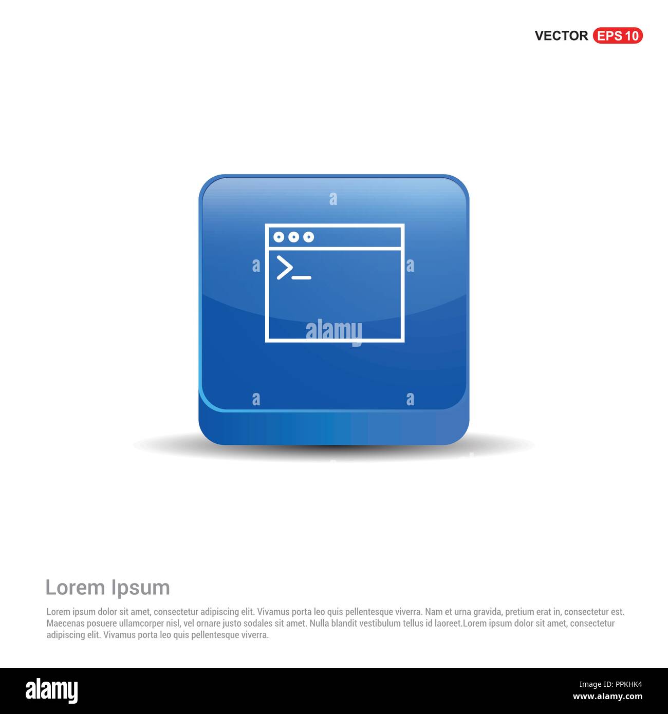 Programming code icon - 3d Blue Button Stock Vector Image & Art - Alamy