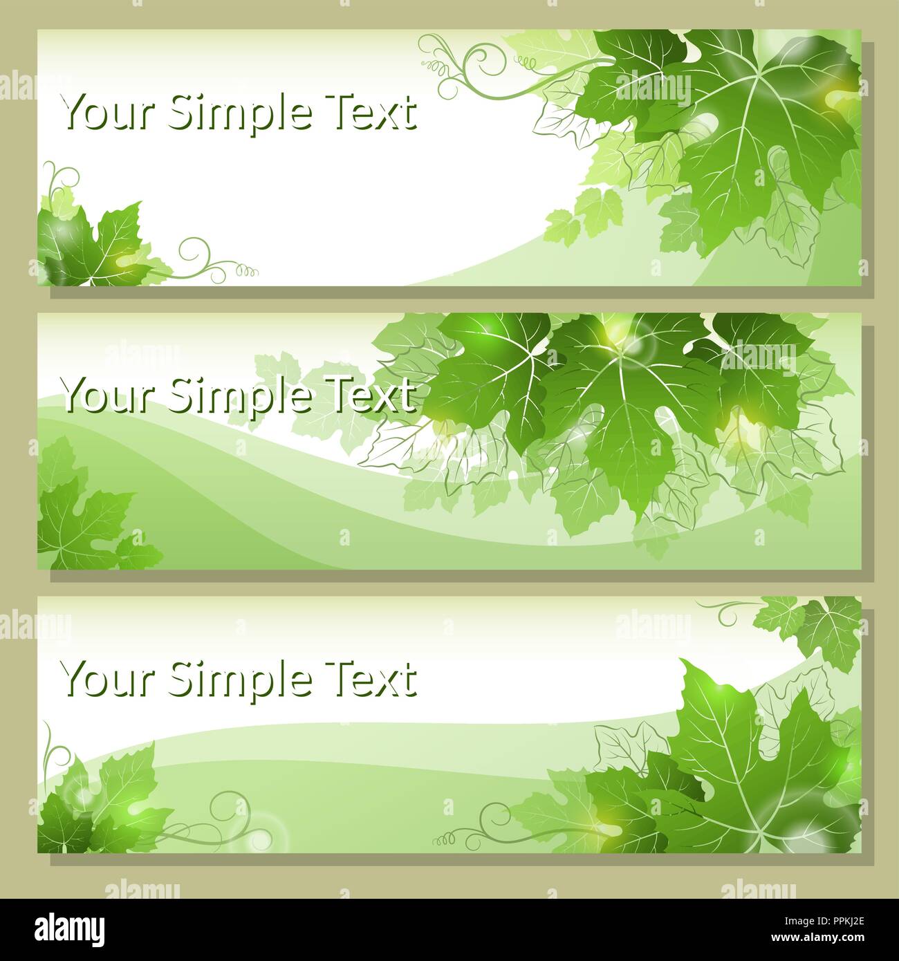 Tags with Grape Leaves Stock Vector