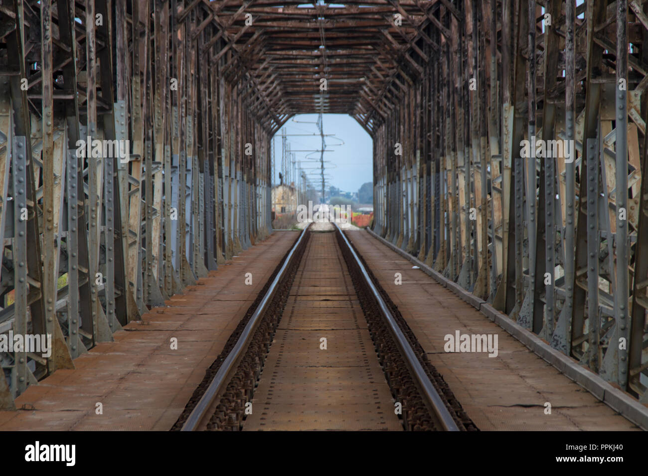 tunnel train Stock Photo