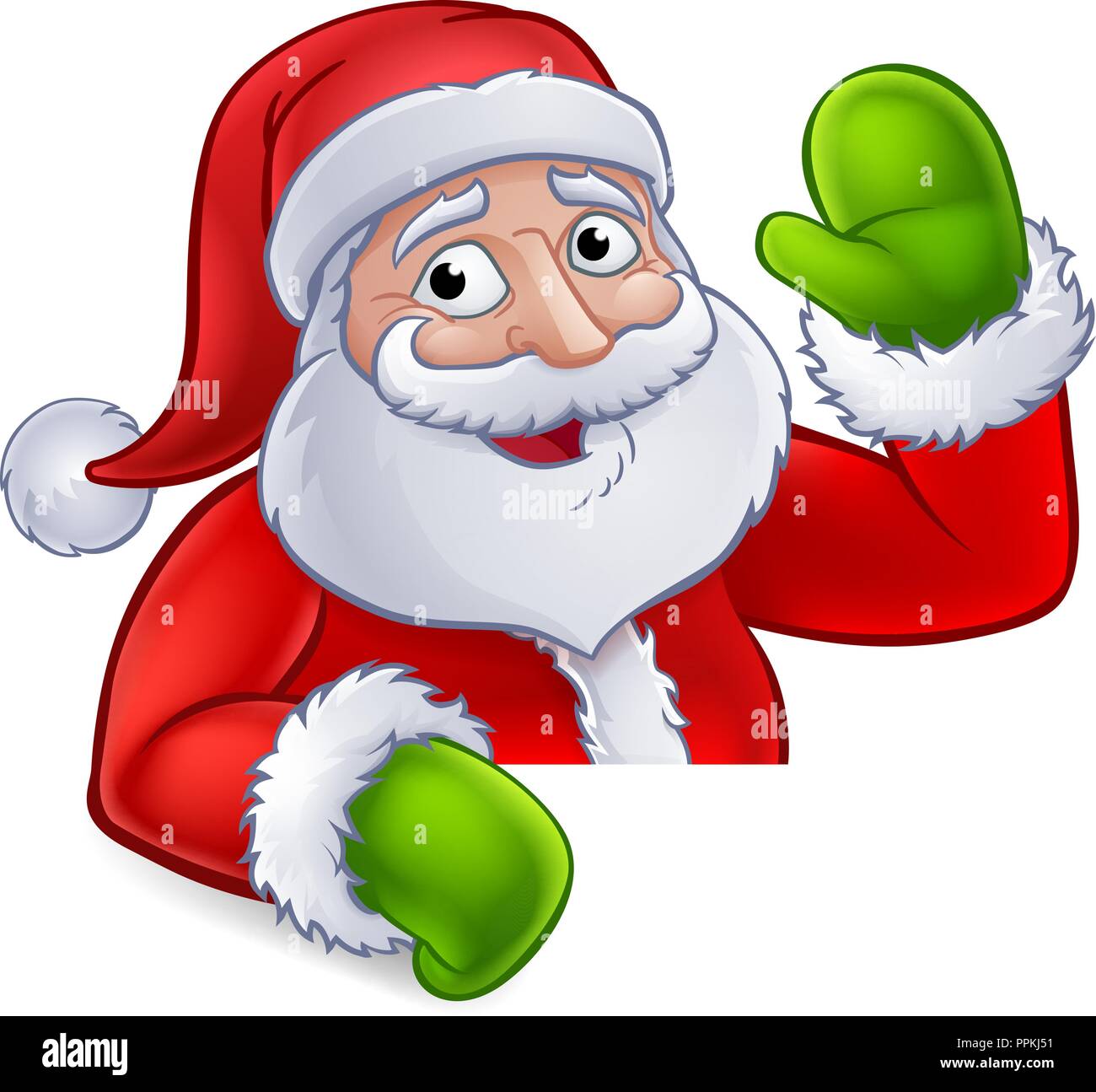 Vector cute santa claus peeping hires stock photography and images Alamy
