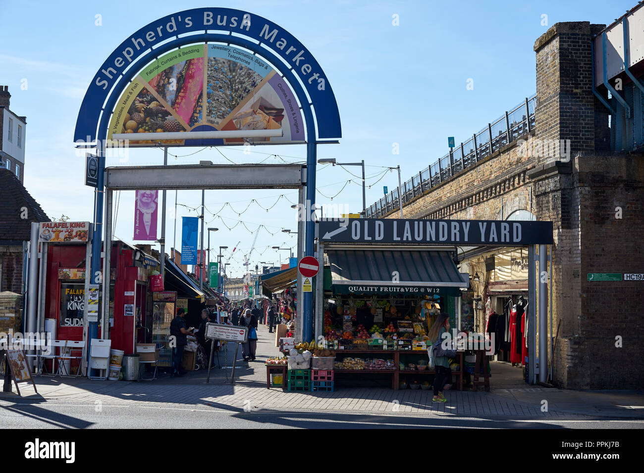 New Shepherd's Bush Market entrance uxbridge road Stock Photo