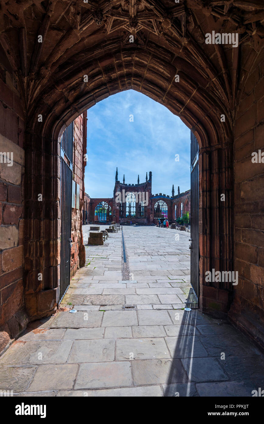 The ruins of the old cathedral, Coventry, West Midlands, England, United KIngdom, Europe Stock Photo