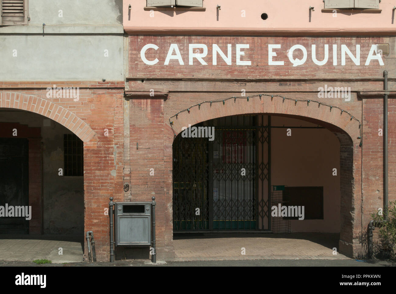 historical equine butcher shop, Fontanellato, Parma, Emilia Romagna
