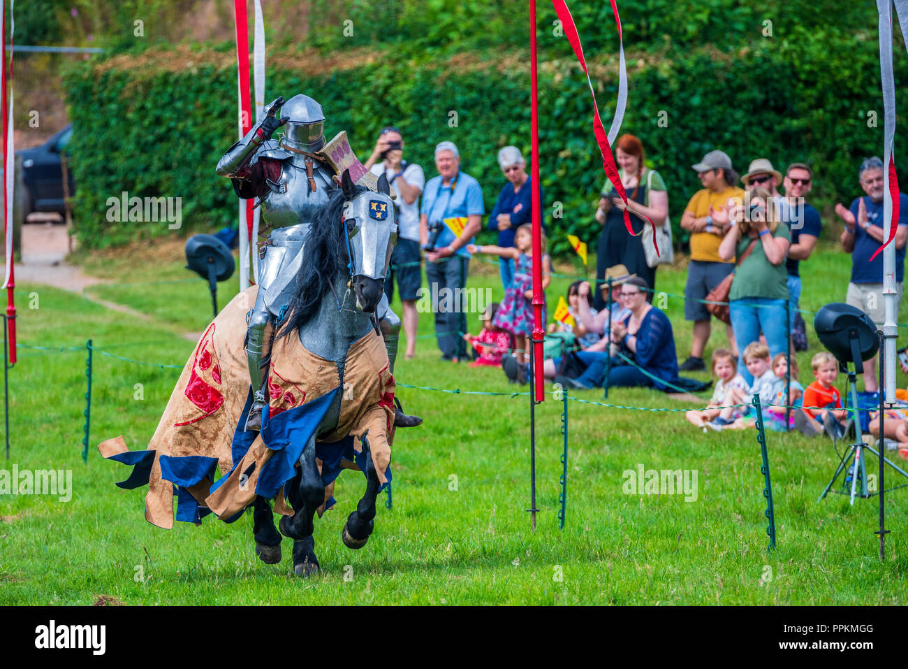 Medieval Jousting competition at the Kenilworth castle, Warwickshire