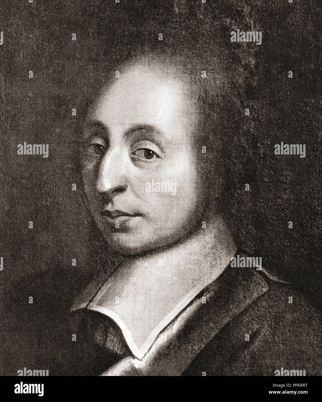 Blaise Pascal, 1623 - 1662.  French mathematician, physicist, inventor, writer and Catholic theologian. Stock Photo