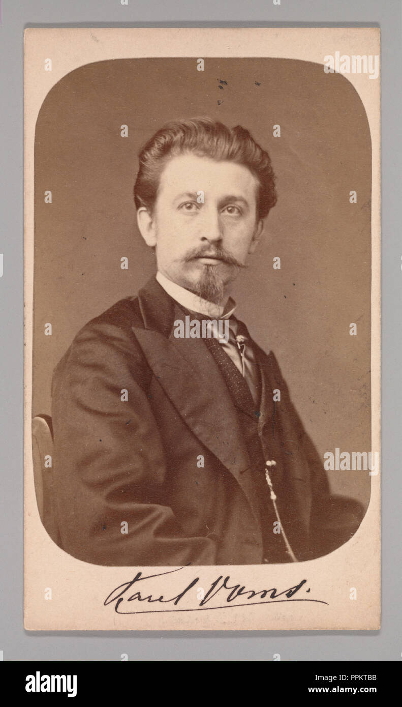 [Karel Ooms]. Artist: Unknown. Dimensions: Approx. 10.2 x 6.3 cm (4 x 2 1/2 in.). Date: 1860s. Museum: Metropolitan Museum of Art, New York, USA. Stock Photo
