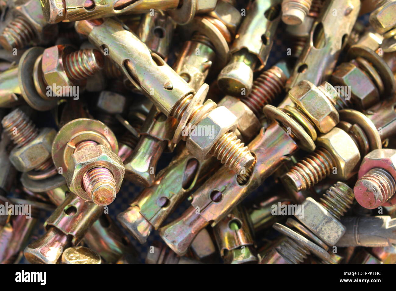 Steel Expansion Anchors background Stock Photo Alamy