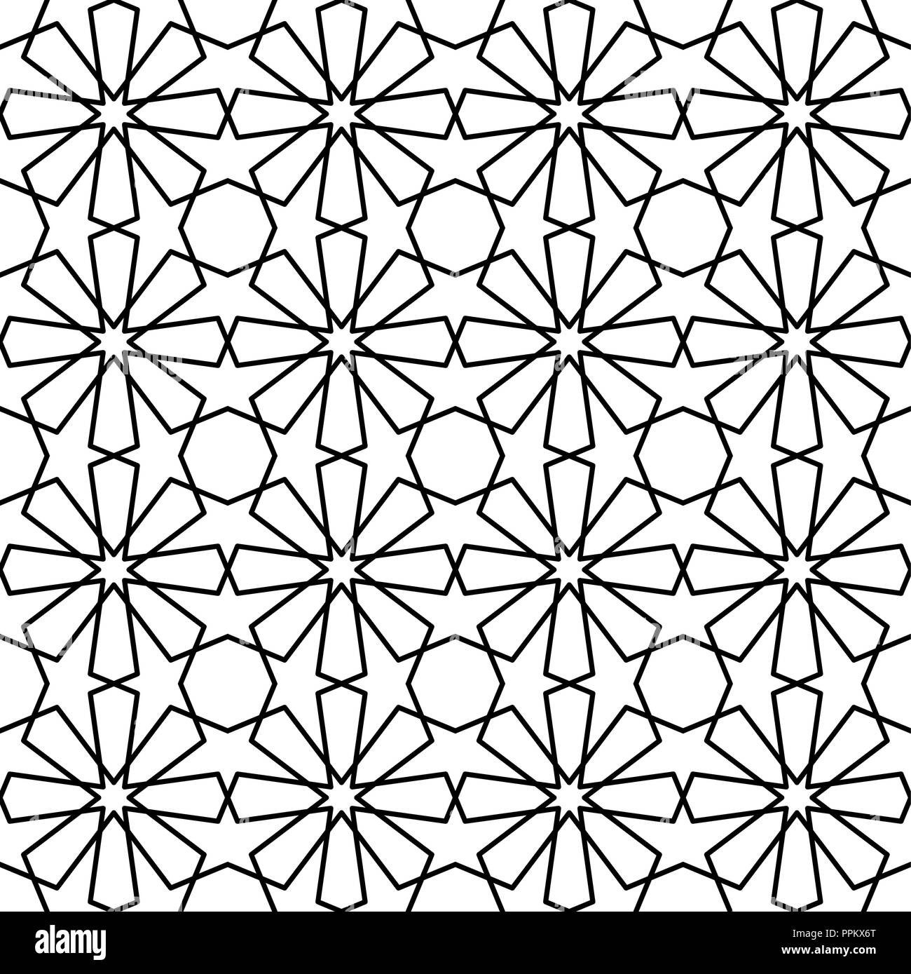 Islamic pattern vector illustration on white background Stock Vector