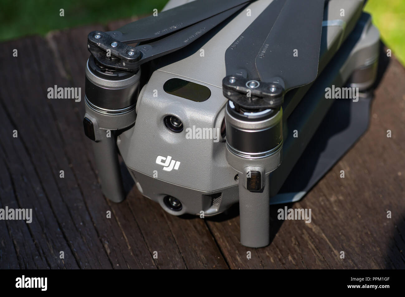 Rear view of mavic 2 pro drone design Stock Photo