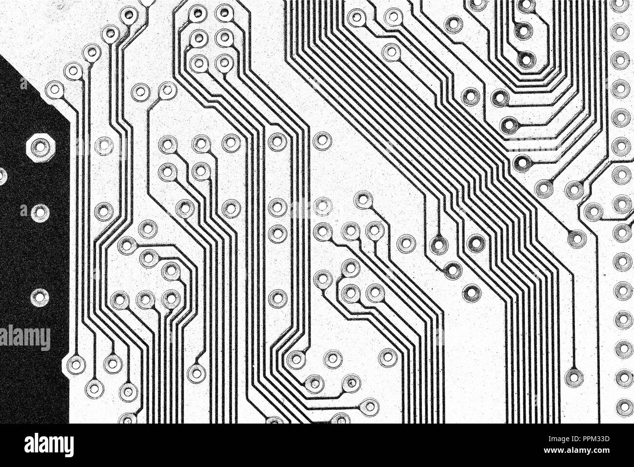 Electronic circuits of a computer Stock Photo