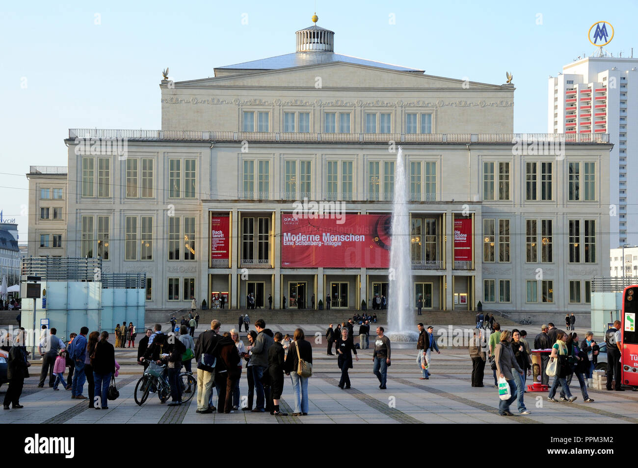 Opera House in Augustusplatz, Leipzig. Saxony, Germany Stock Photo