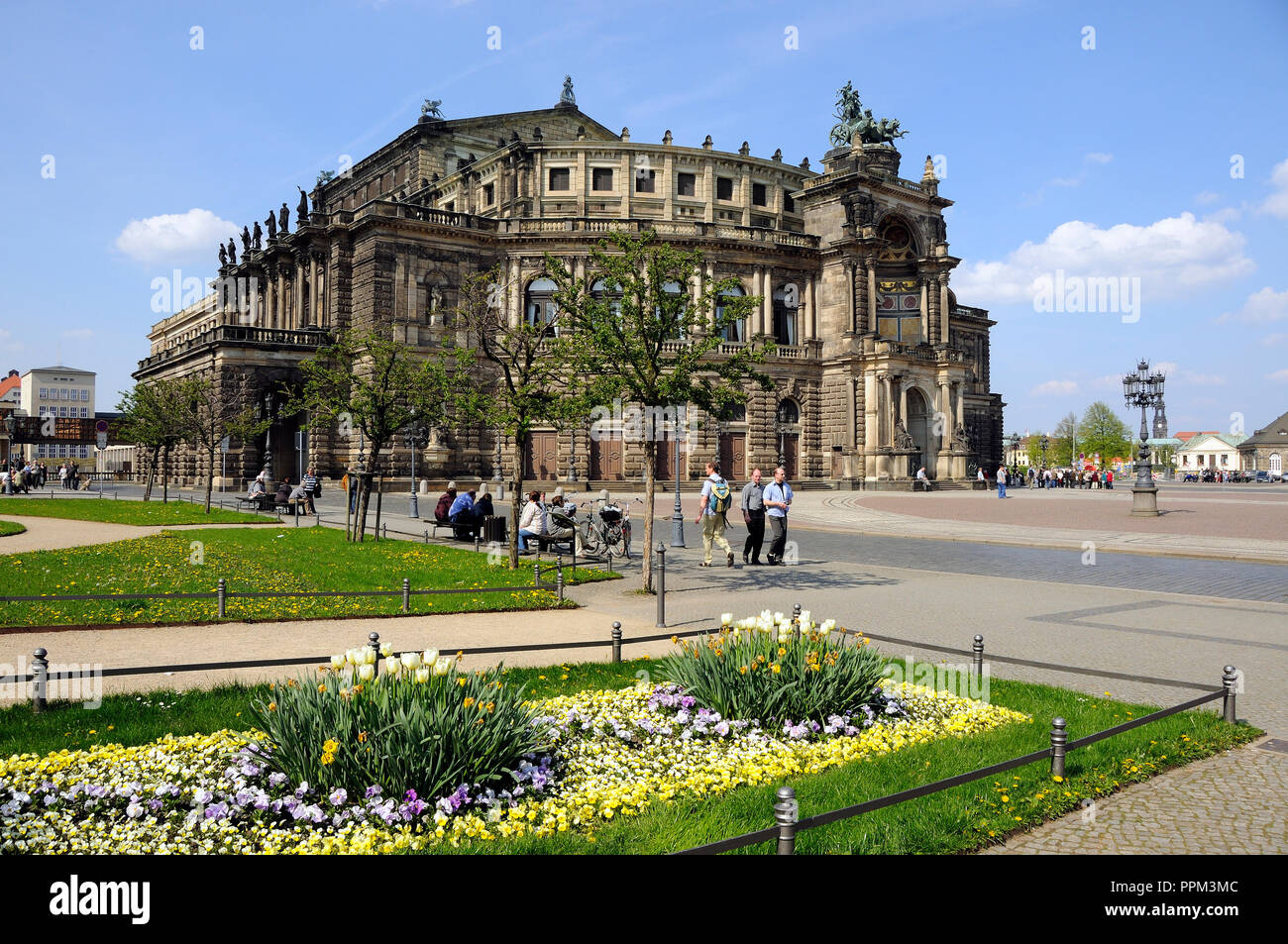 Opera House (Semperoper Dresden), Dresden, Saxony, Germany Stock Photo