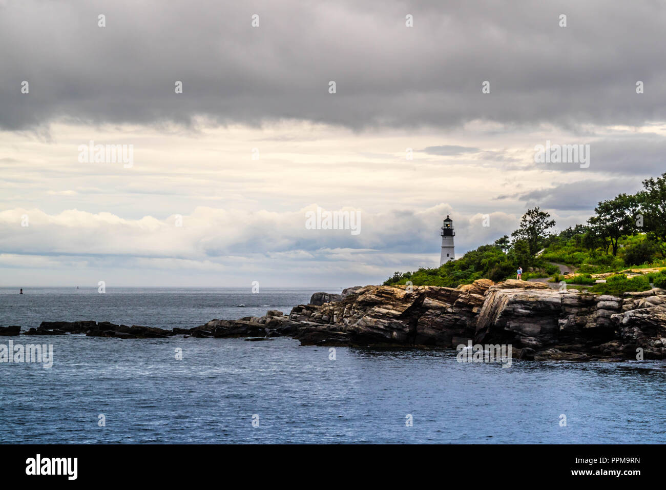 The Portland Head Lighthouse in Cape Elizabeth, Maine Stock Photo - Alamy
