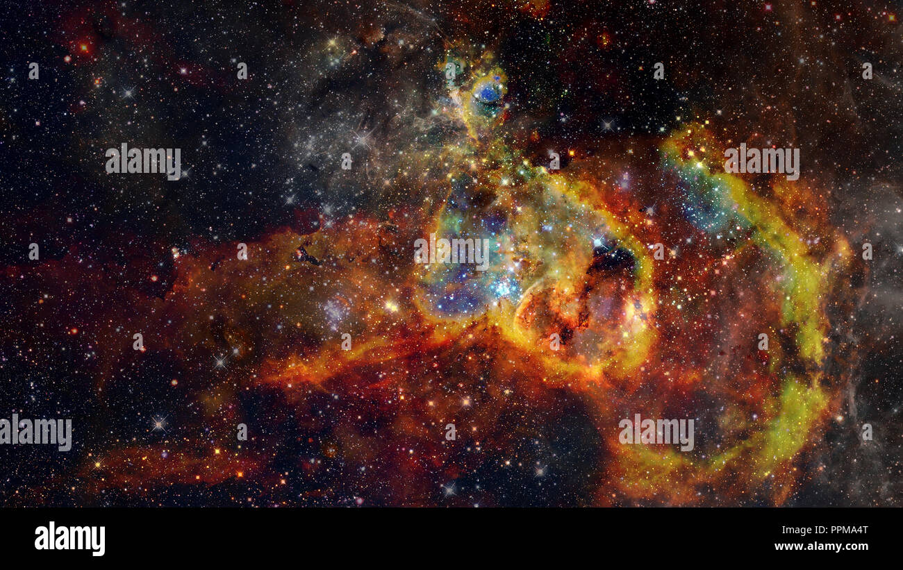 Night sky with stars and nebula. Elements of this image furnished by ...