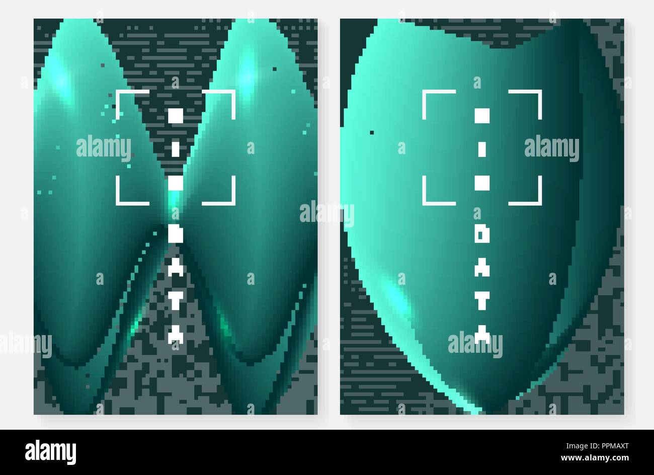 Visualization background. Technology for big data, artificial in Stock Vector