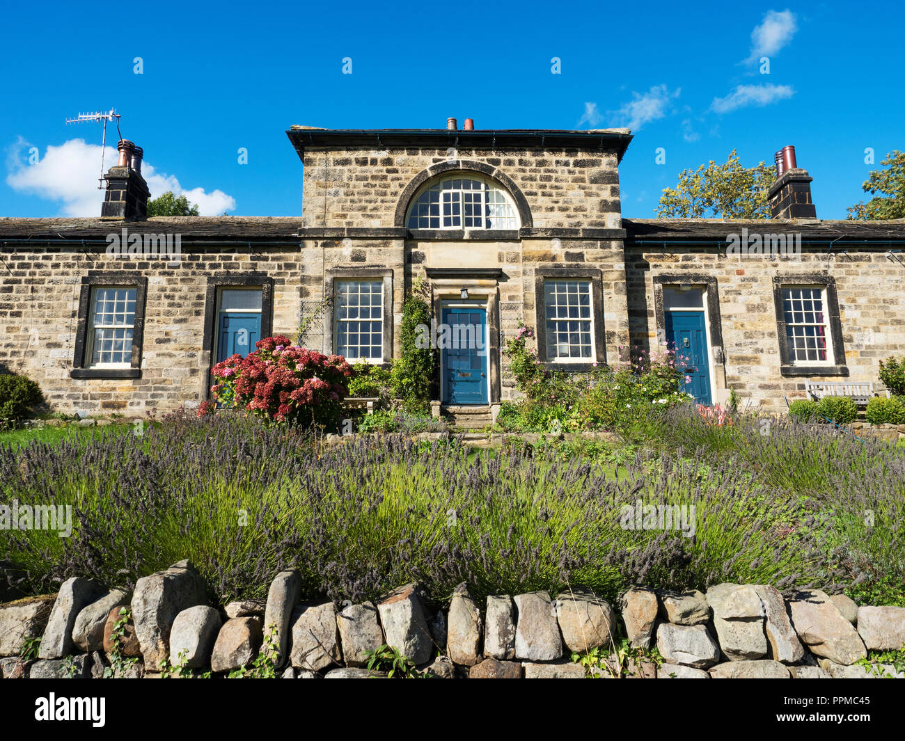 Former Almshouses at Leathley in the Washburn Valley North Yorkshire England Stock Photo