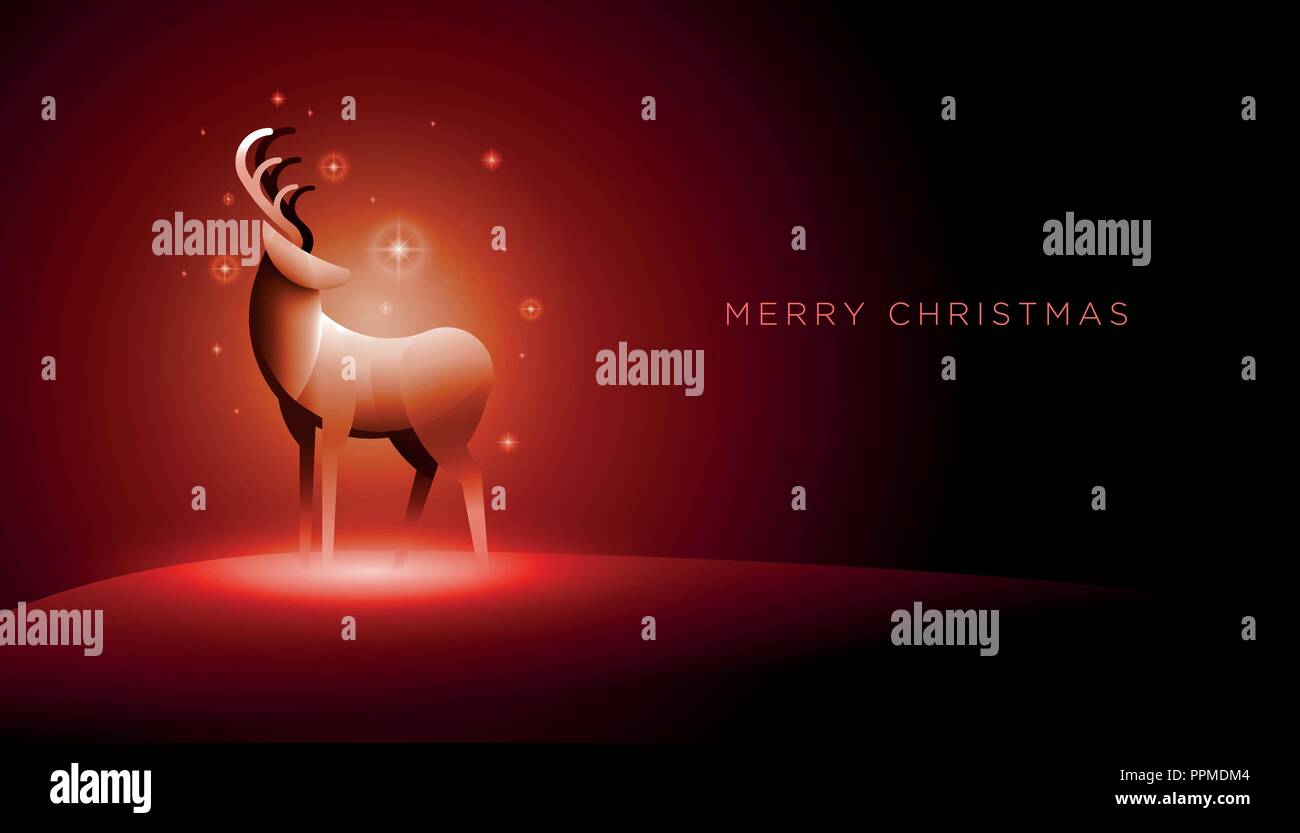 Abstract deer vector illustration. Elements are layered separately in vector file. Stock Vector