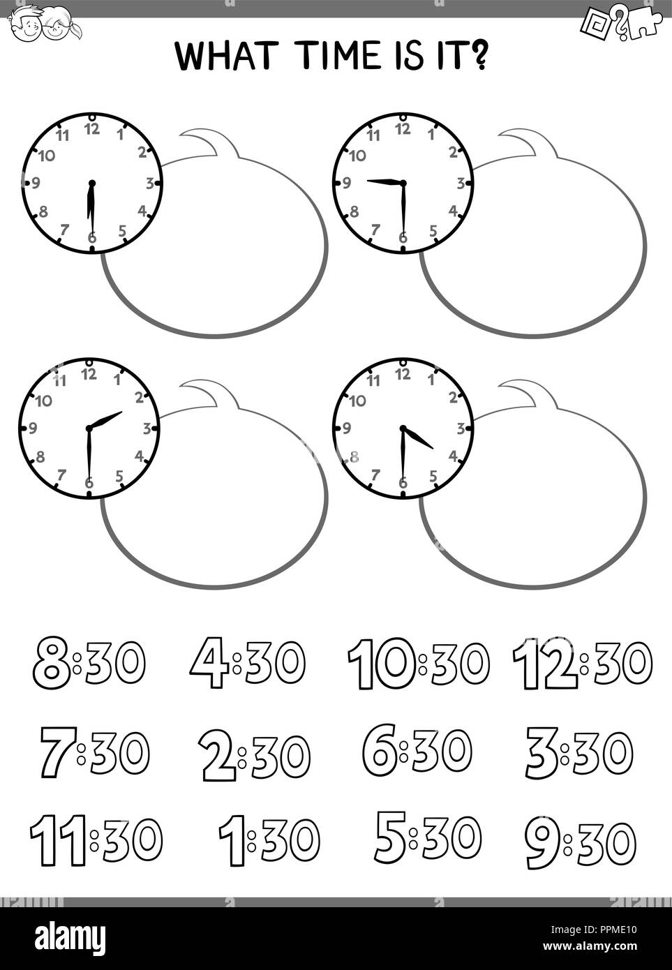 Numeri Outline - Educational watch to teach the time to children - TWISTITI