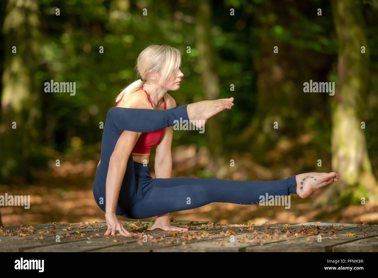 Yoga in nature hi-res stock photography and images - Alamy