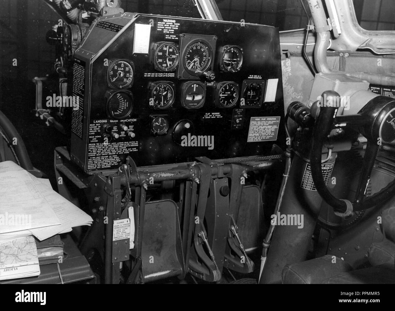 Boeing B-50D copilot's station, taken March 13, 1951 061025-F-1234S-045. Stock Photo