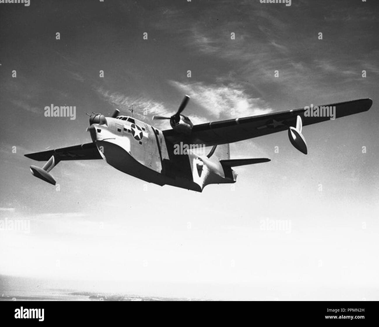 Boeing XPBB from below 1943. Stock Photo