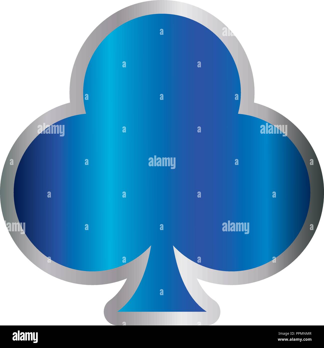 blue poker card club casino symbol vector illustration Stock Vector