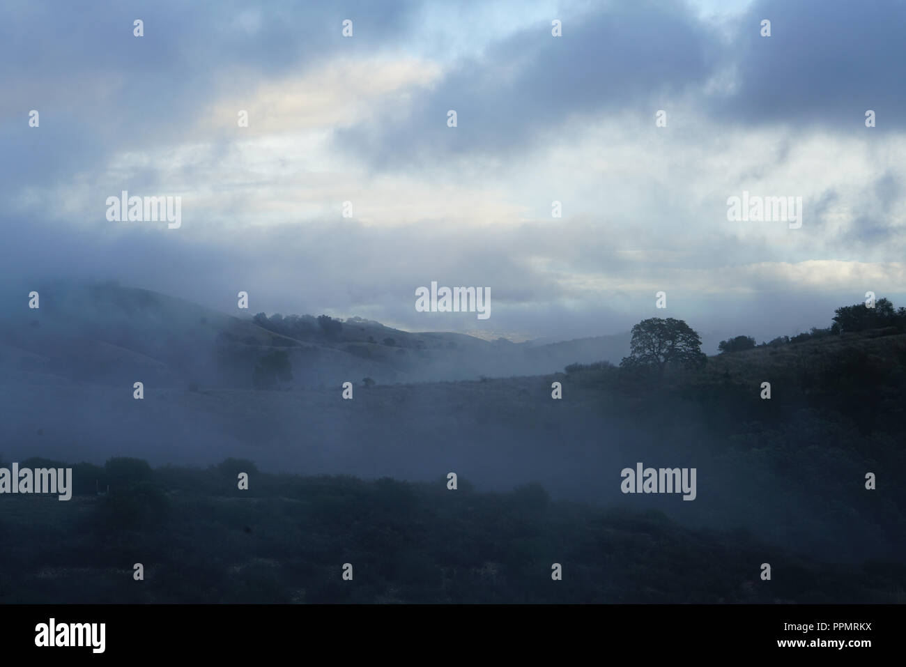 Thick fog over rolling hi-res stock photography and images - Alamy