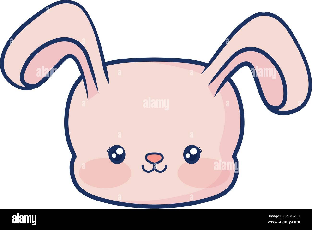 Cute Rabbit Animal Baby Smiling Vector Illustration Stock Vector Image Art Alamy