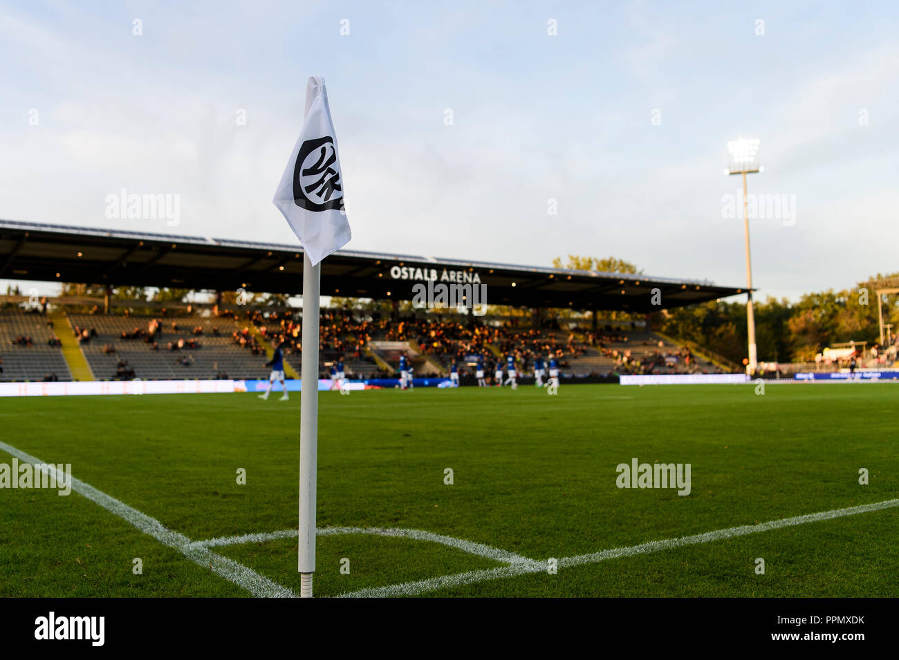 Aalen, Deutschland. 26th Sep, 2018. Overview, overview picture Ostalb Arena. GES/Soccer/3. Liga: VfR Aalen - Karlsruher SC, 26.09.2018 - Football/Soccer 3rd Division: VfR Aalen vs Karlsruher SC, Karlsruhe, Sep 26, 2018 - | usage worldwide Credit: dpa/Alamy Live News Stock Photo